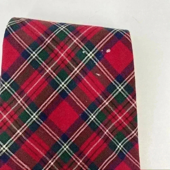 Pendleton Plaid Men’s Red 100% Wool Tie - Picture 8 of 15